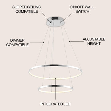 Brice  Modern Contemporary Iron Integrated LED Pendant